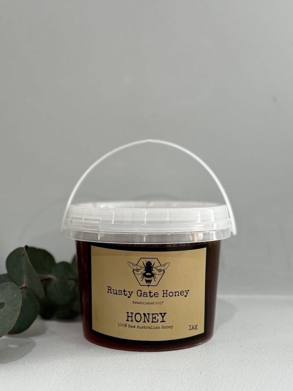 Rusty Gate 1kg Raw Honey Plastic Pail