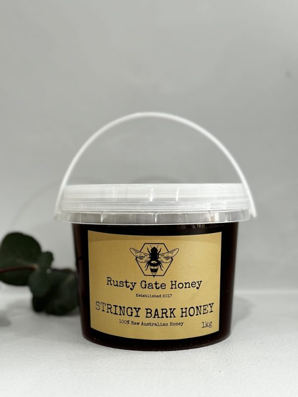 Rusty Gate 1kg Raw Stringybark Honey Plastic Pail