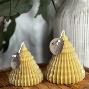 Beeswax Christmas Tree Candle "Winter" Large